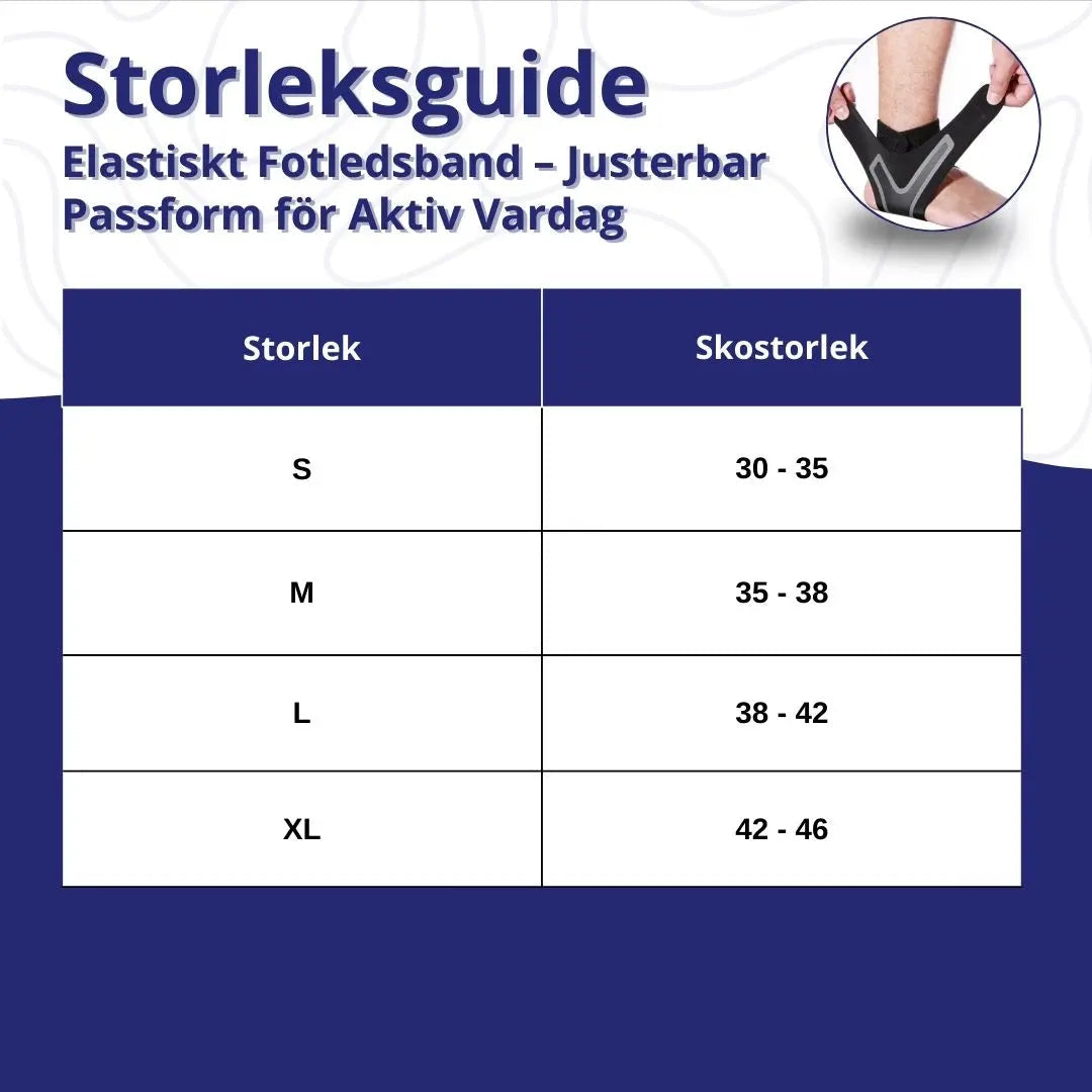Elastiskt Fotledsbandage med Justerbar Passform – Stöd & Kompression vid Träning