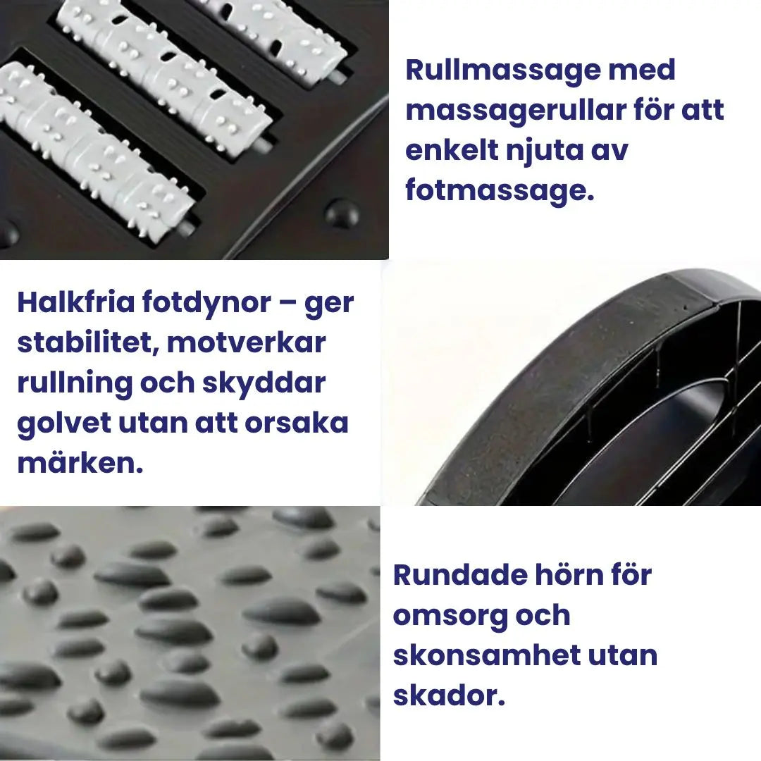 Ergonomiskt fotstöd för kontor och hemmabruk som förbättrar hållning hela dagen