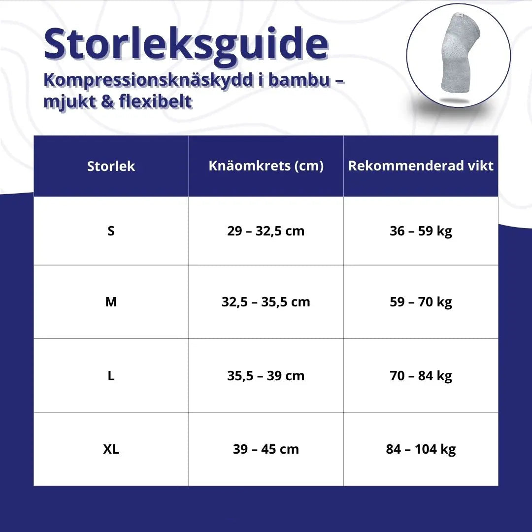 Knäskydd i Bambukompression – Naturmaterial mot Knäsmärta & Inflammation