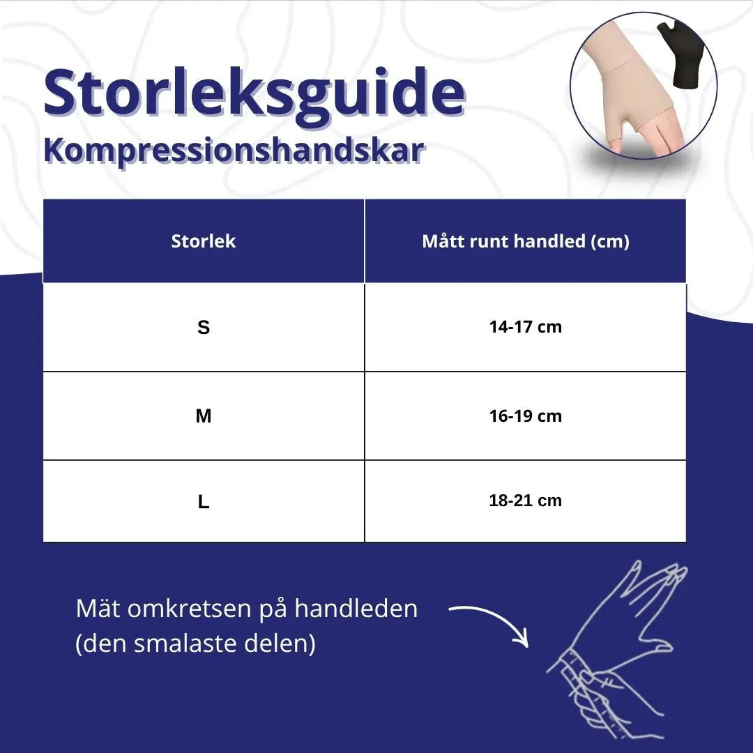 Kompressionshandskar för handled och tumme med stöd och extra komfort