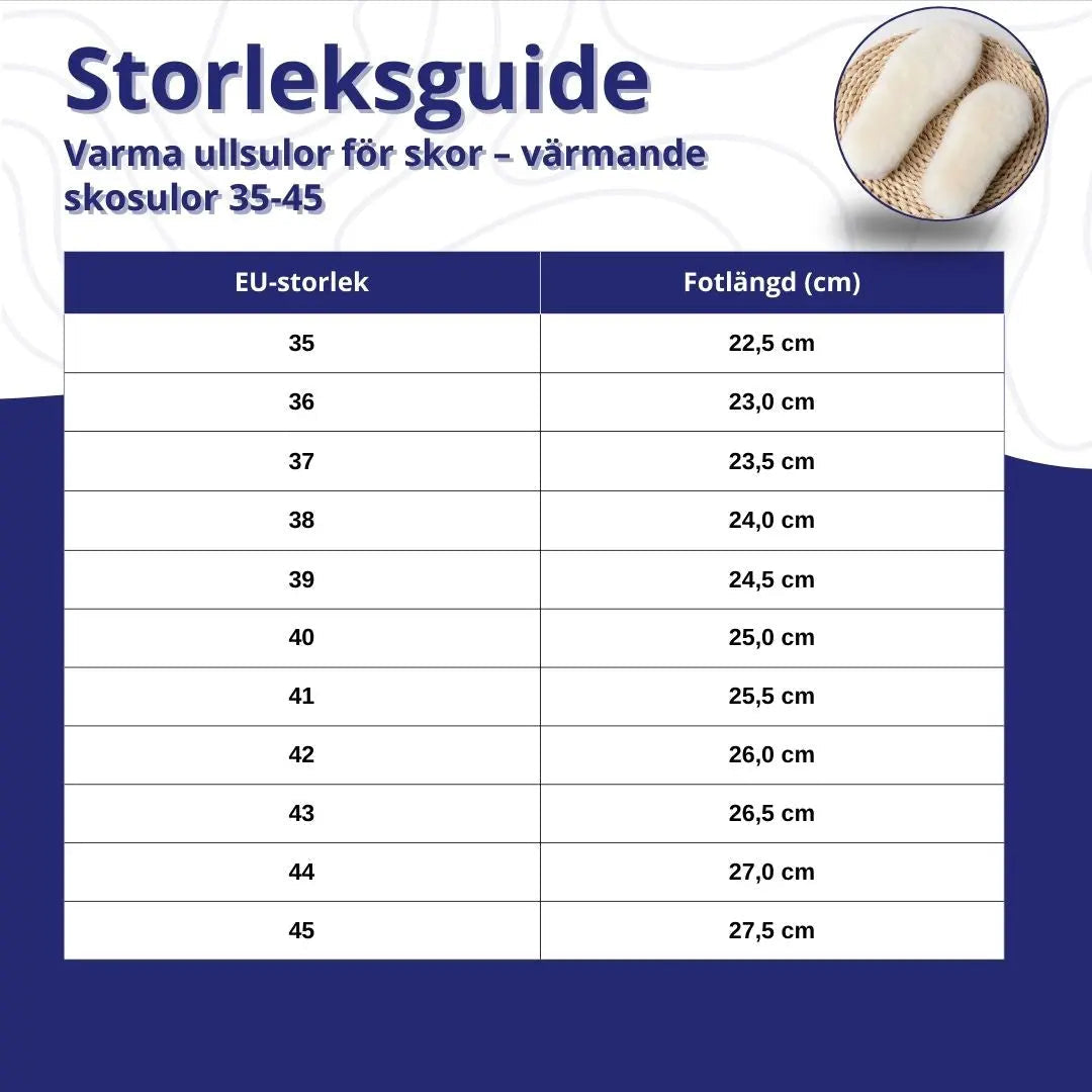 Varma Ullsulor för Skor – Isolerande Inläggssuor för Varma Fötter under Höst & Vinter