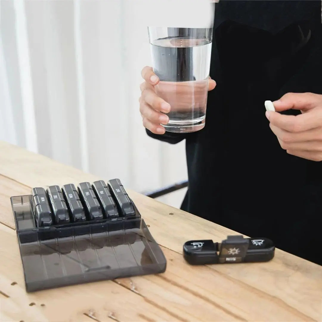 3x7-dagars pillerbox – BPA‑fri, stora fack