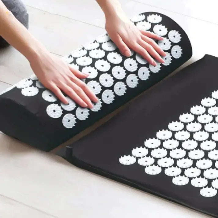 Akupressur Spikmatta med Nackkudde – Naturlig Avslappning, Stressreducering & Välmående