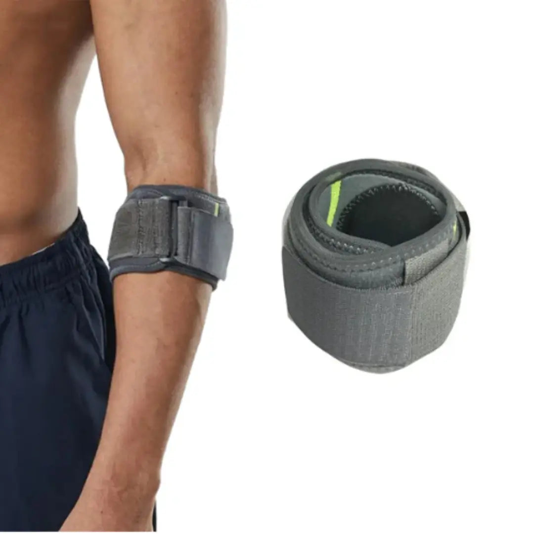 Armbågsskydd med Kompression & Justerbar Passform – Stöd vid Tennisarmbåge & Träning