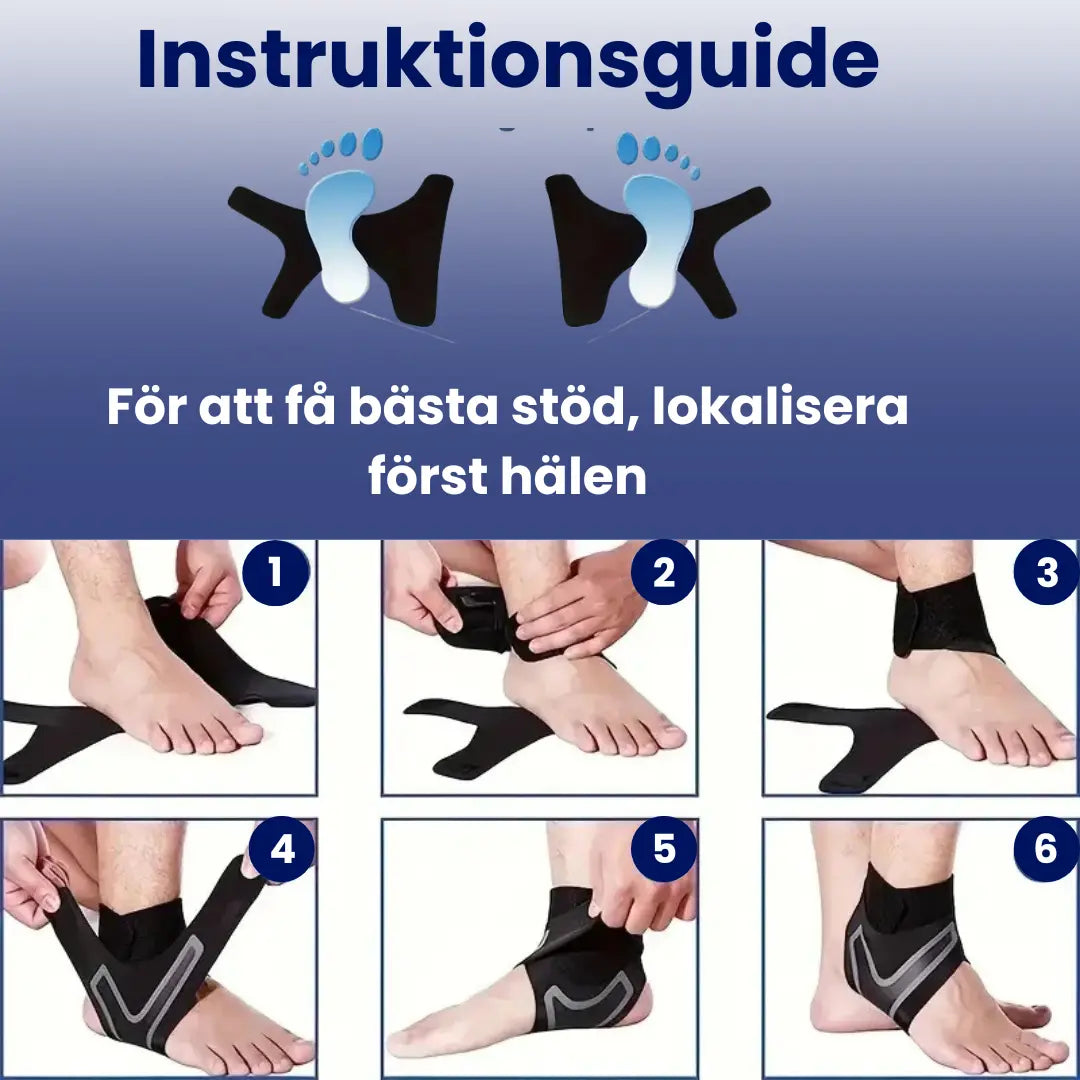 Elastiskt Fotledsbandage med Justerbar Passform – Stöd & Kompression vid Träning
