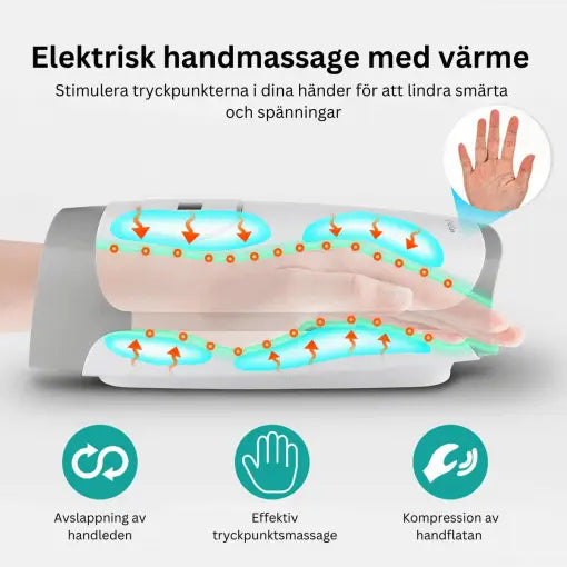 Elektrisk Handmassager med Värme – Lindrar Artrit, Ledvärk & Trötta Händer