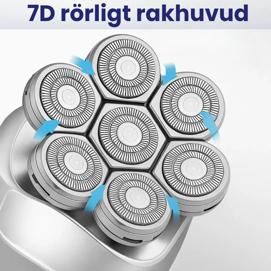 Elektrisk huvudrakapparat 7D – allt-i-ett rakning