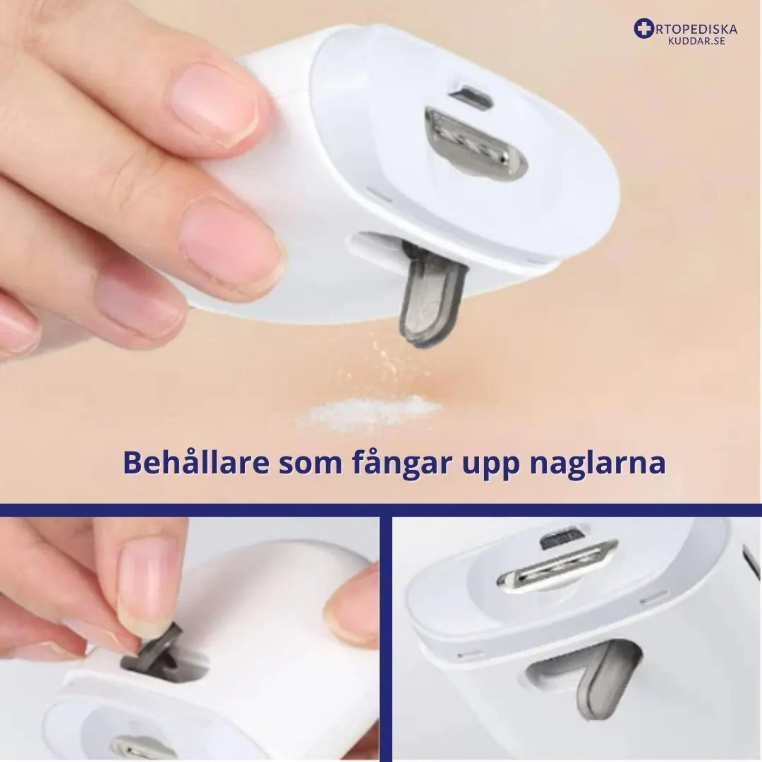 Elektrisk nagelklippare mot tjocka naglar – LED-ljus för säker och enkel nagelvård hemma