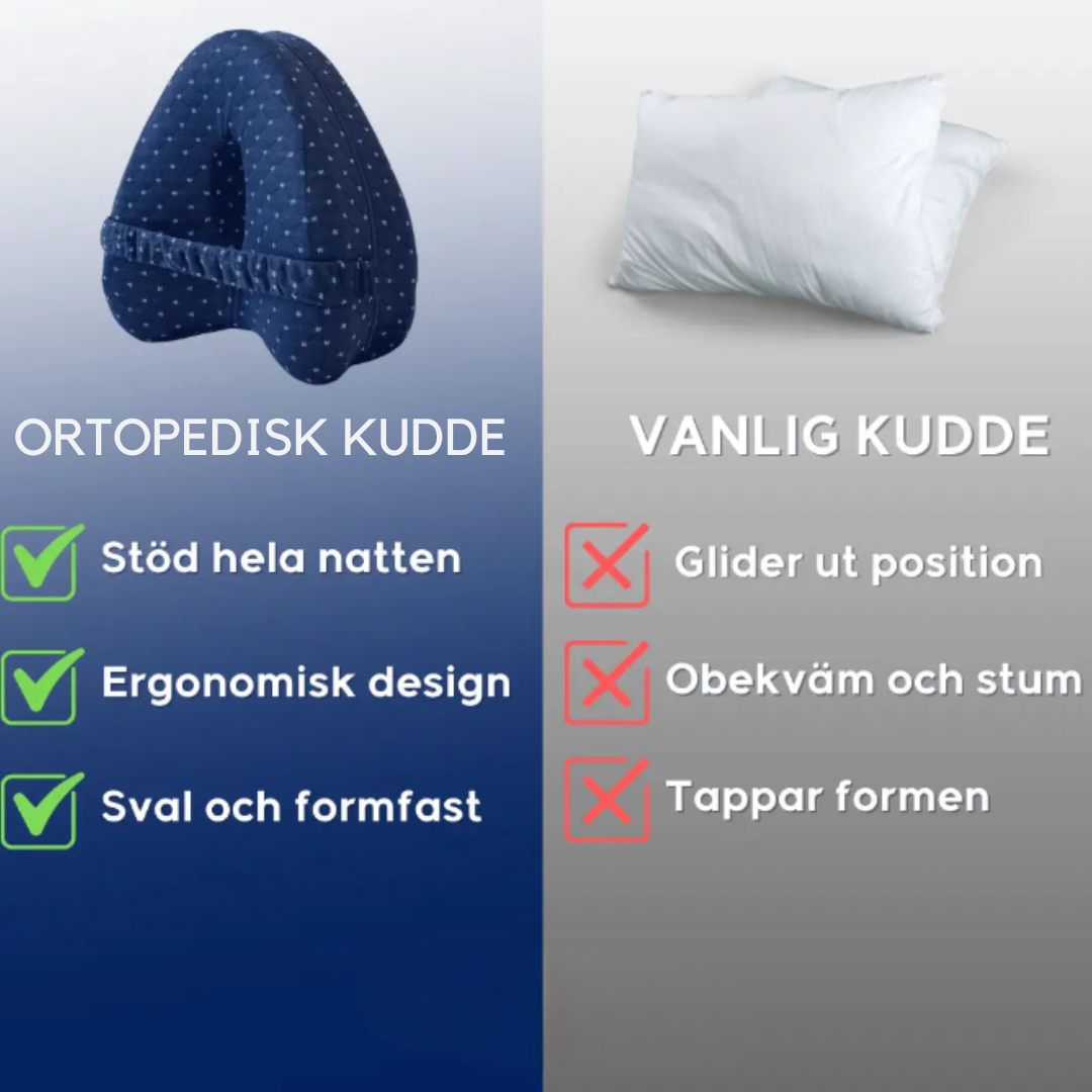 Ergonomisk knäkudde med Memoryskum för Rygg och Höfter