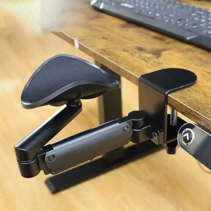 Ergonomiskt Aluminium Skrivbordsarmstöd – Justerbart och Hållbart | Svart