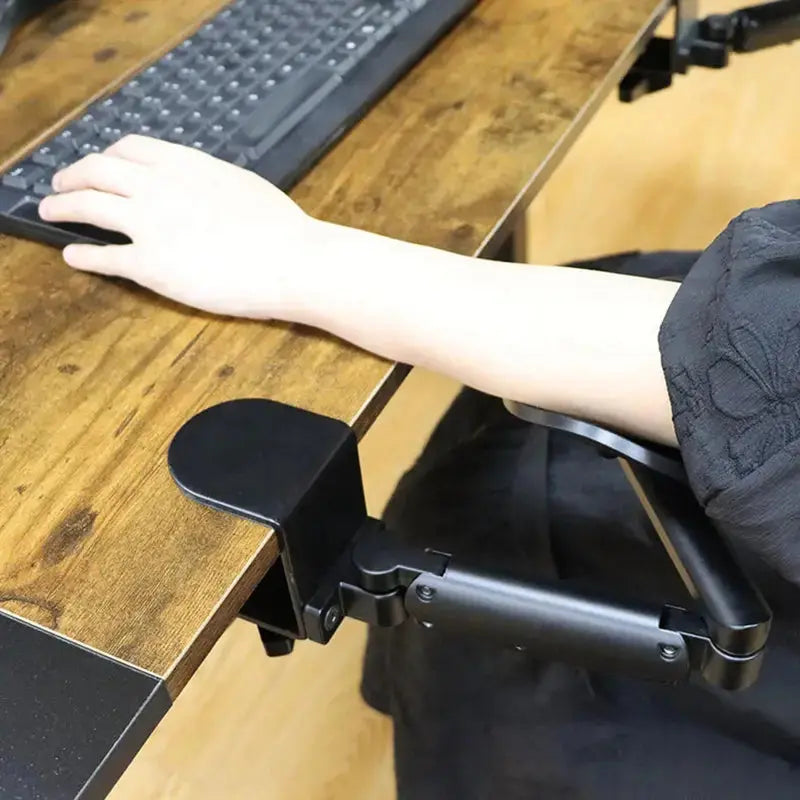 Ergonomiskt Aluminium Skrivbordsarmstöd – Justerbart och Hållbart | Svart