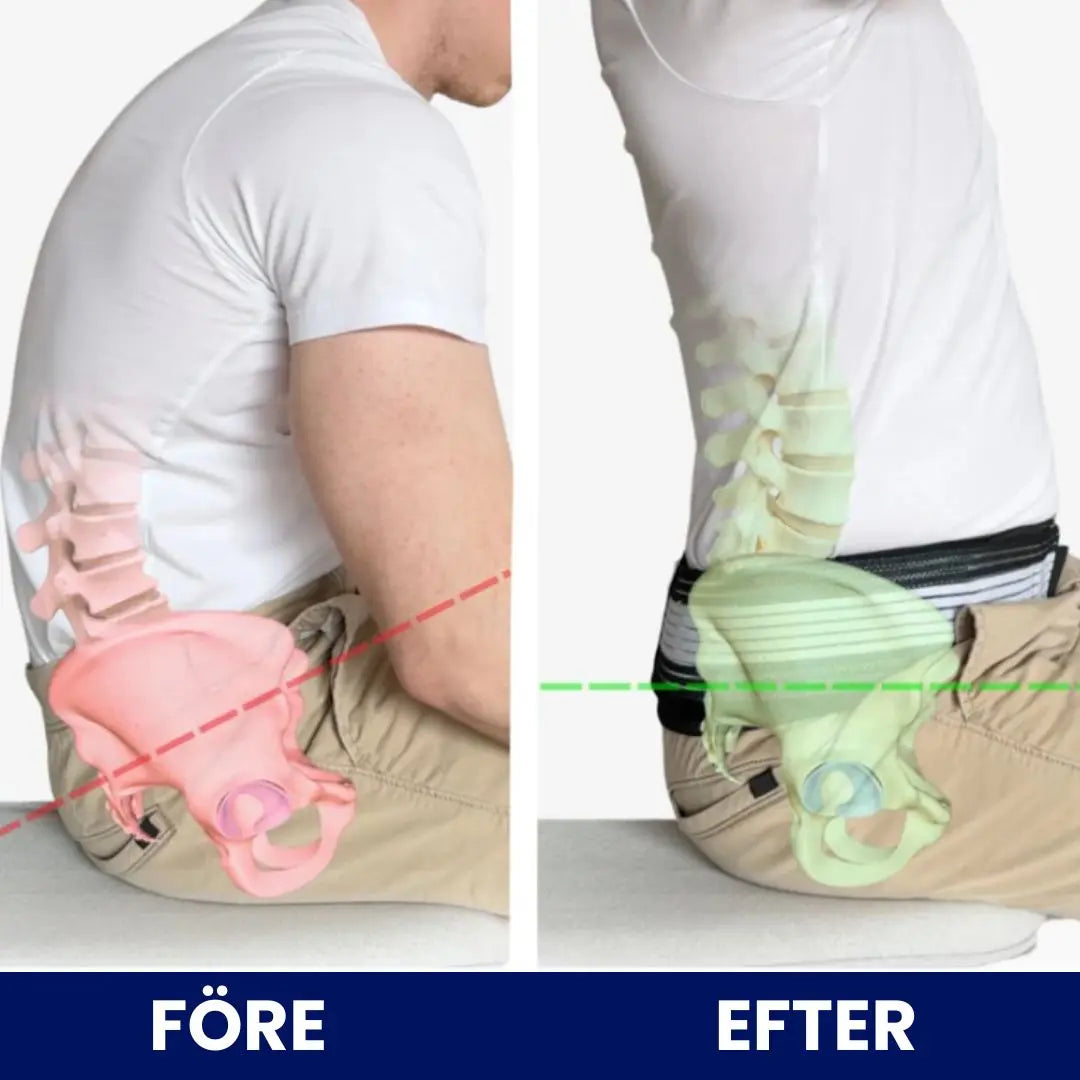 Ergonomiskt bäckenbälte för aktivitet och avkoppling