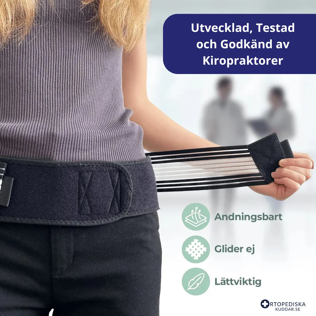 Ergonomiskt bäckenbälte för aktivitet och avkoppling