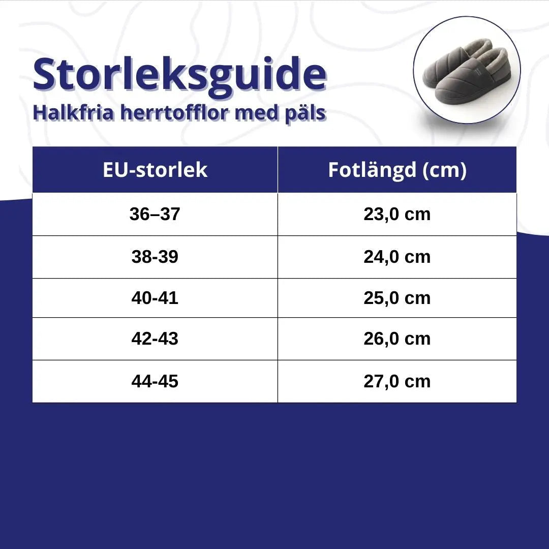 Halkfria Herrtofflor med Pälsfoder – Varma & Bekväma Innetofflor för Hela Dagen