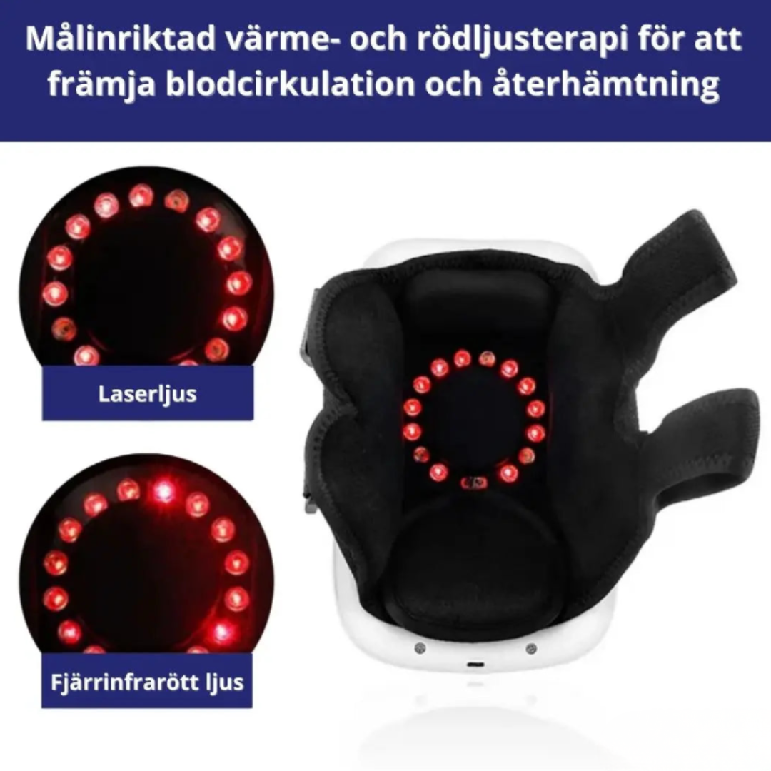 Knäterapiutrustning – Laserljus, Infraröd Värme & Vibrationsmassage mot Knäsmärta Hemma