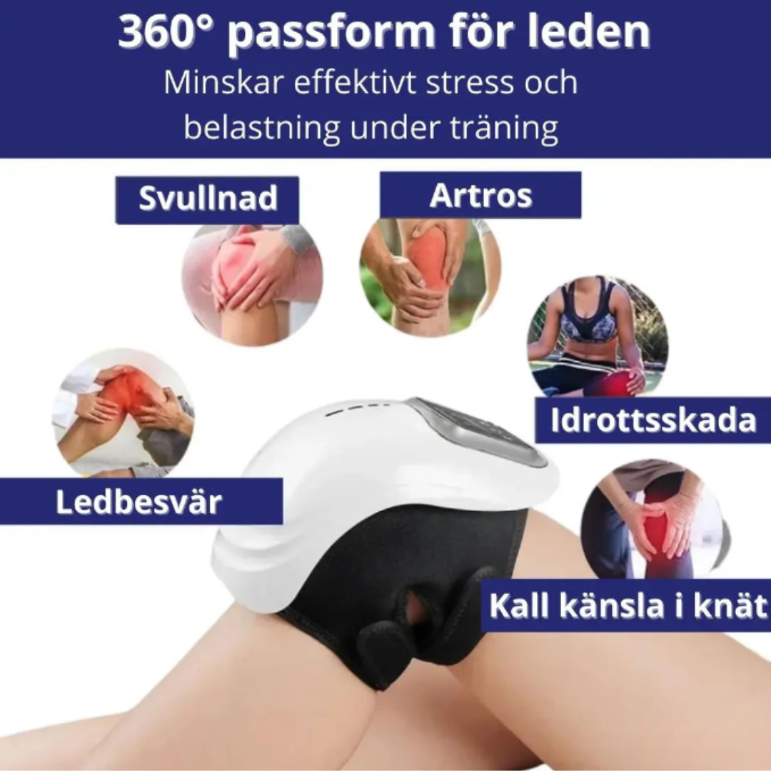 Knäterapiutrustning – Laserljus, Infraröd Värme & Vibrationsmassage mot Knäsmärta Hemma