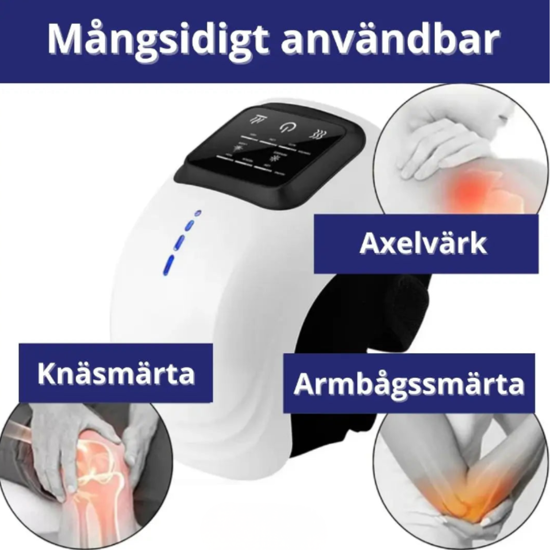 Knäterapiutrustning – Laserljus, Infraröd Värme & Vibrationsmassage mot Knäsmärta Hemma