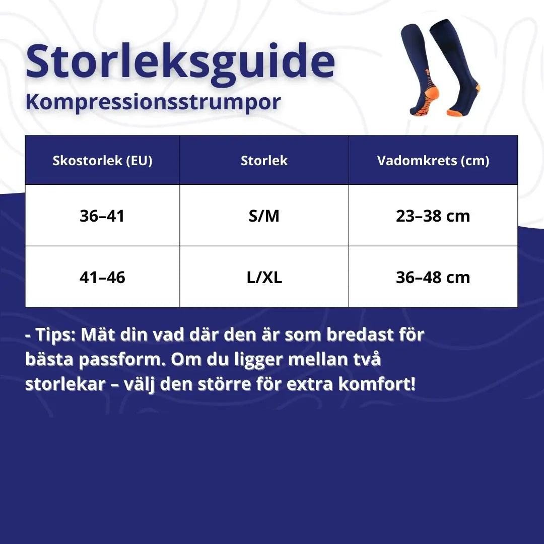 Kompressionsstrumpor för Förbättrad Blodcirkulation – Lindrar Bensmärta & Åderbråck