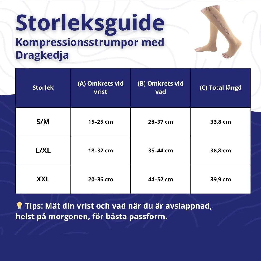 Kompressionsstrumpor med Dragkedja Med Öppen Tå