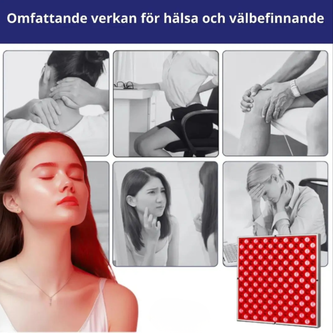 LED Ljusterapi Panel För Hudvård, Smärtlindring och Muskelavslappning