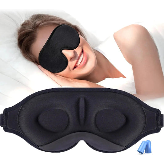 Mörkläggande Sovmask för Djupsömn – Total Ljusblockering & Mjukt Ansiktsband