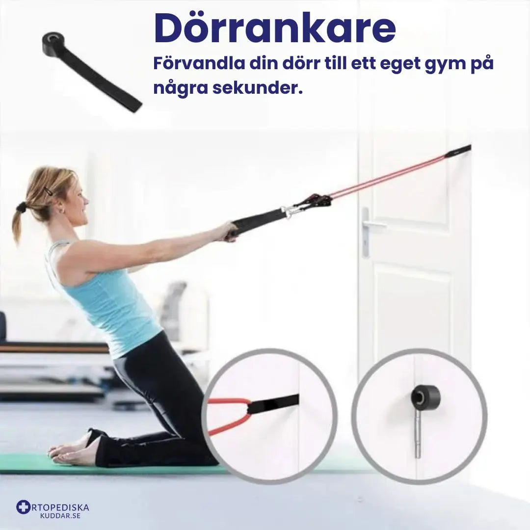 Motståndsband Set 5-pack – Hemmagym för Helkroppsträning & Rehabilitering