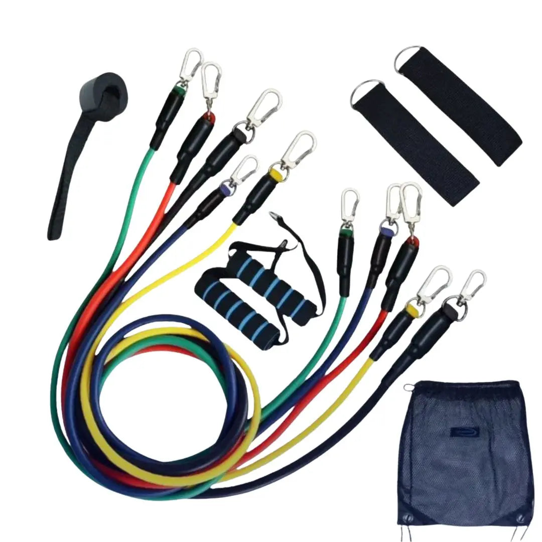 Motståndsband Set 5-pack – Hemmagym för Helkroppsträning & Rehabilitering