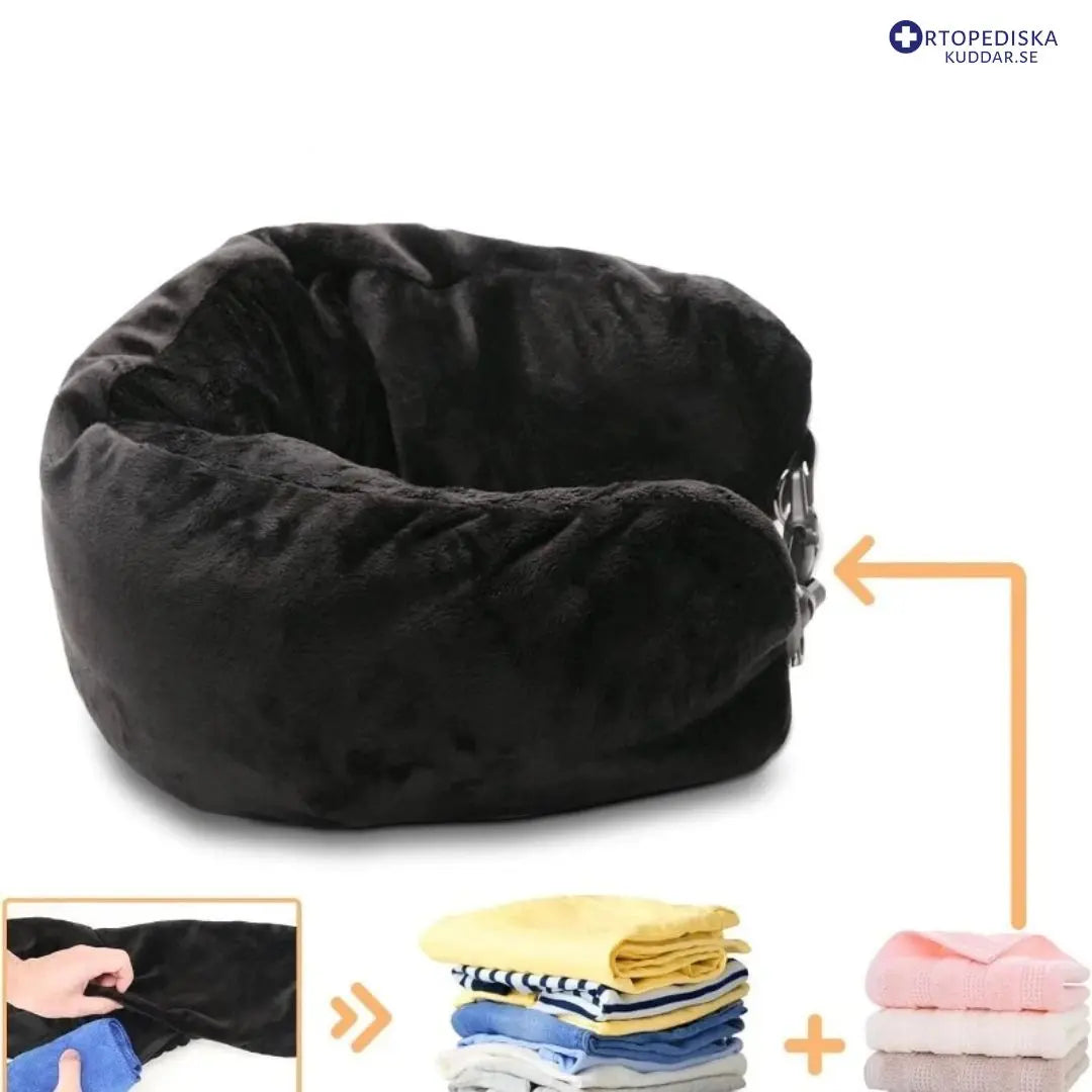 Nackkudde för Flyg & Resor – Ergonomisk Resekudde med Extra Packutrymme