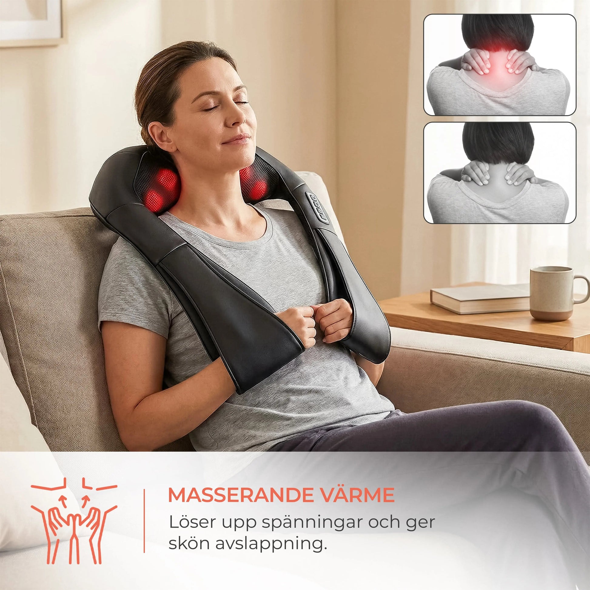 Shiatsu Nack- och Ryggmassager med Infraröd Värme – Djupterapi mot Muskelspänningar