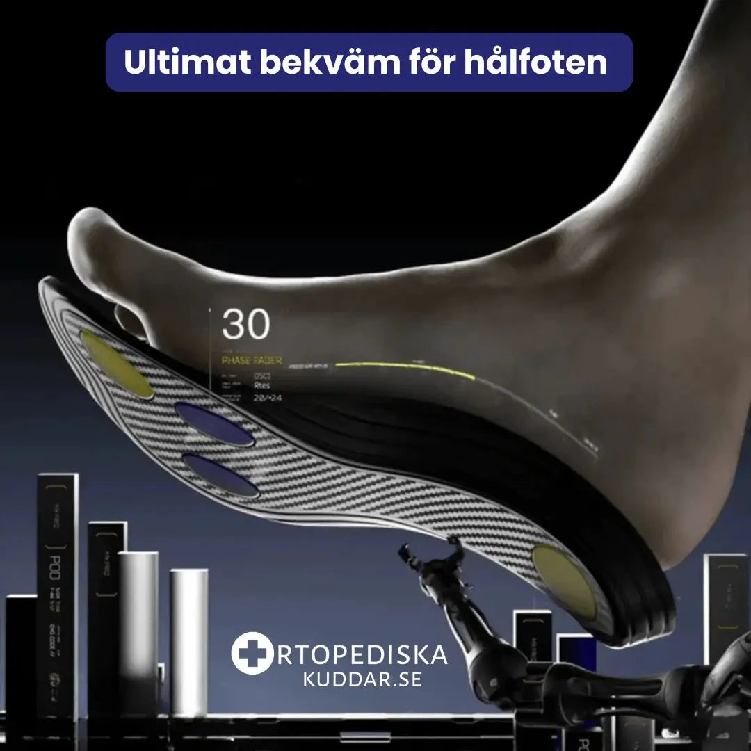 Skoinlägg med kolfiber med optimalt stöd för idrottare