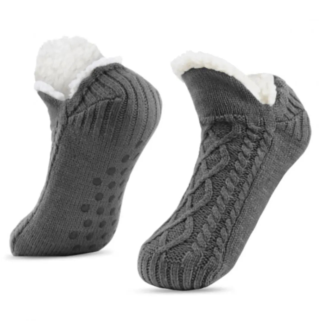 Toffelsockor i Fleece med Halkskydd – Varma & Bekväma Fötter på Hala Golv