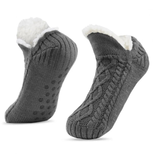 Toffelsockor i Fleece med Halkskydd – Varma & Bekväma Fötter på Hala Golv
