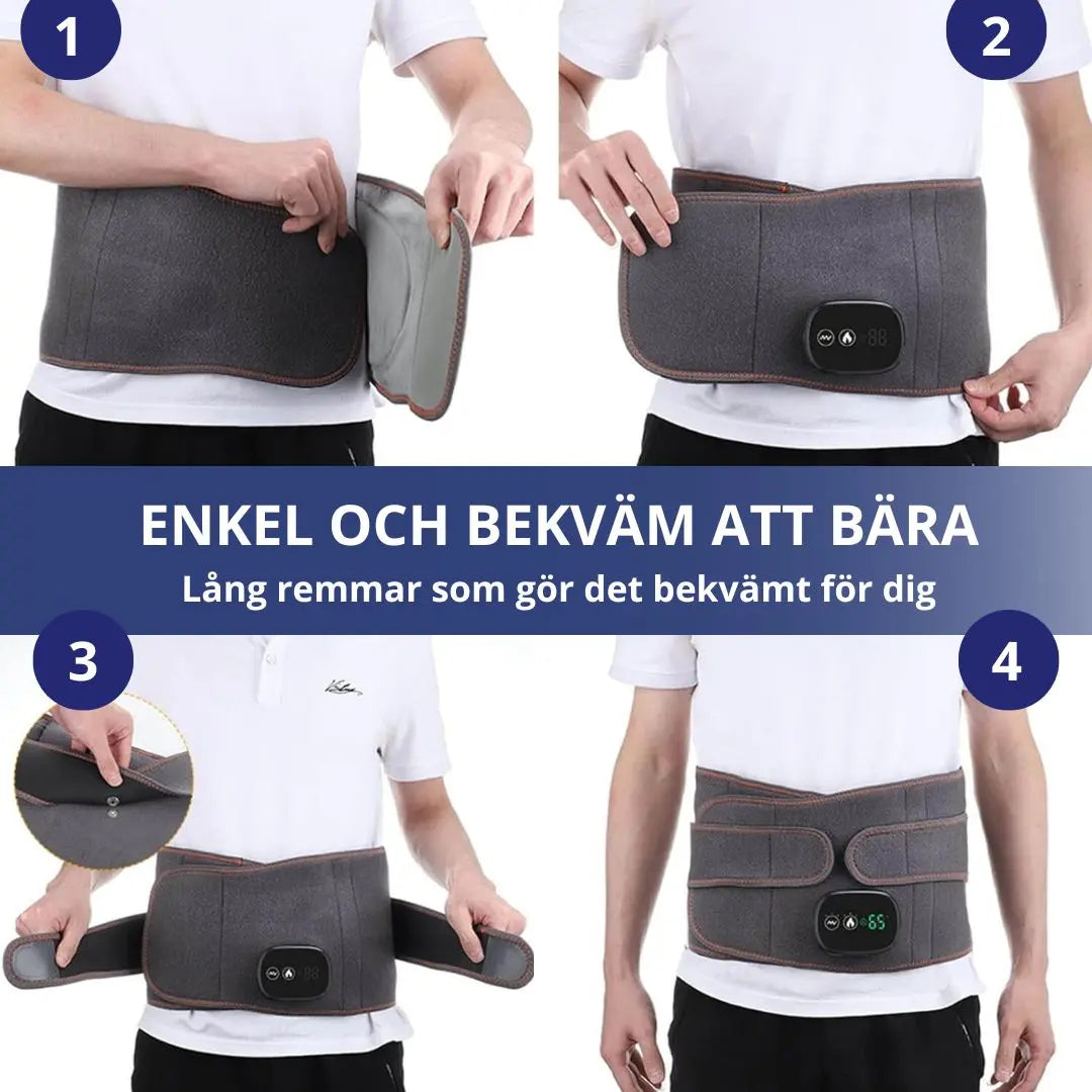 Värmebälte med rödljus mot ryggsmärta – Värmande terapi och massage för snabb lindring