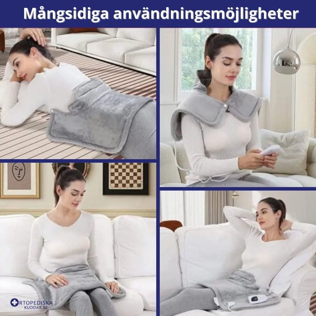 Värmedyna för nacke och axlar med 6 värmelägen timer