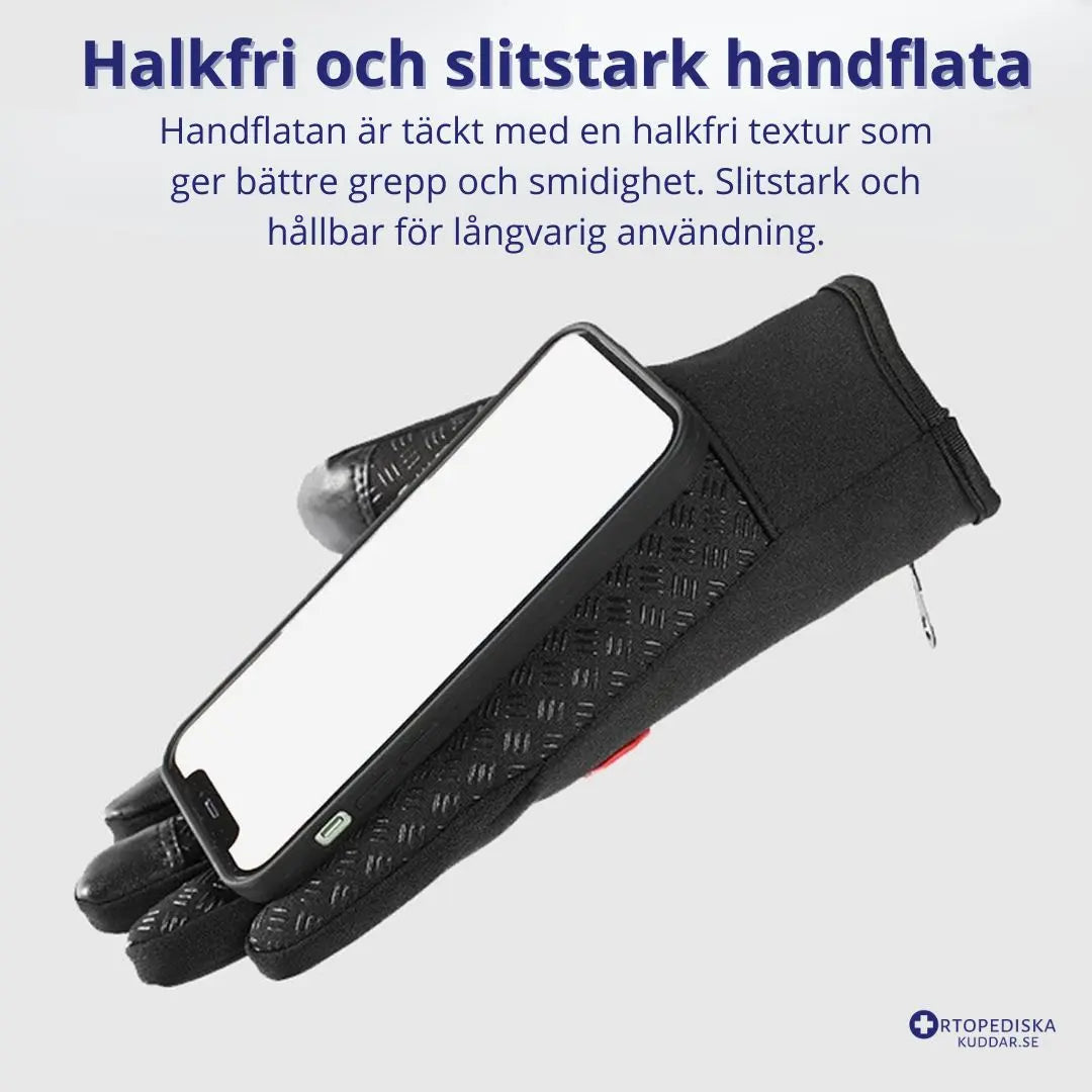 Värmehandskar med touchfunktion, vattenavvisande och vindtäta