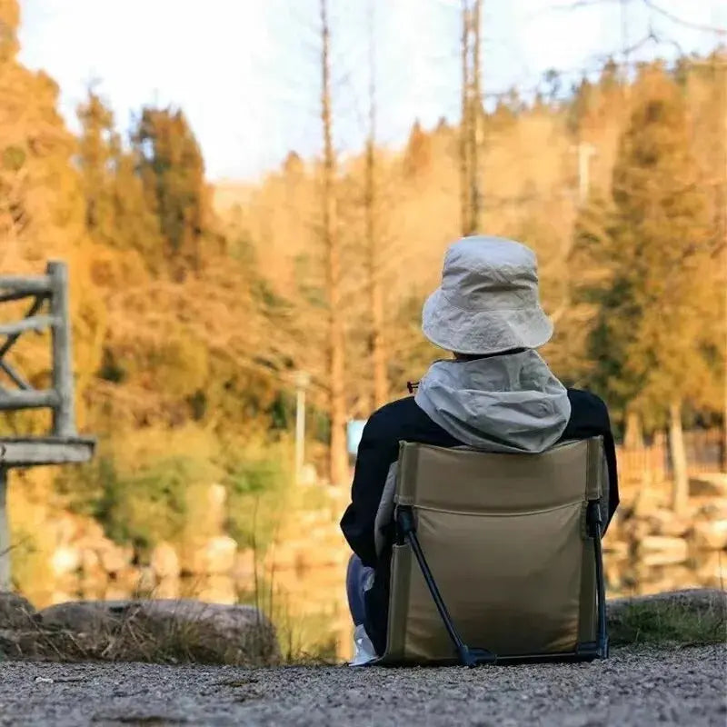 Vikbar Campingstol för Gräs & Strand – Bärbar Stolmatta med Bekvämt Ryggstöd